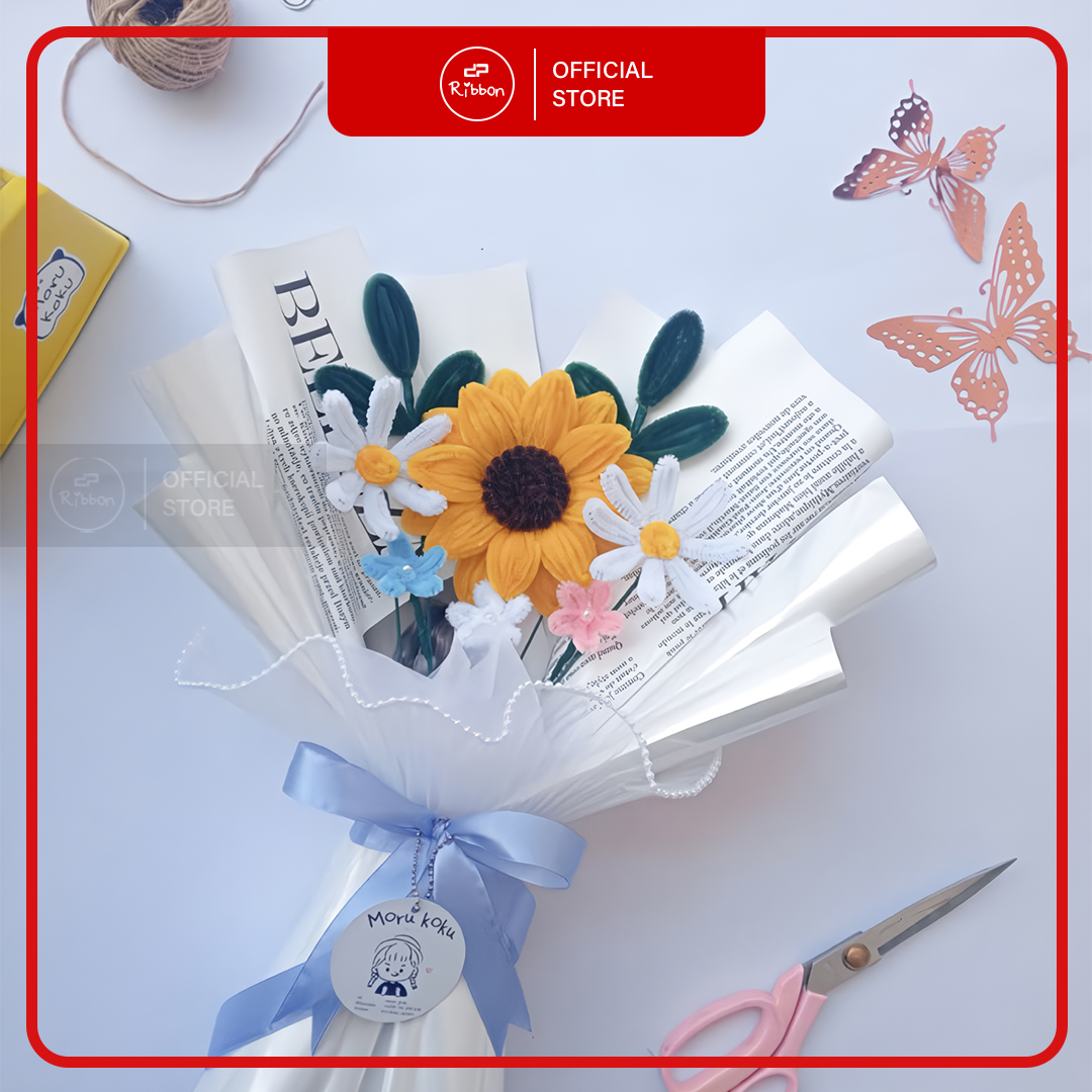 Ribbon Kawat Bulu 100 PCS Mercy Tebal  Hiasan Bouquet Buket Bunga Pipe Cleaner Kerajinan Tangan