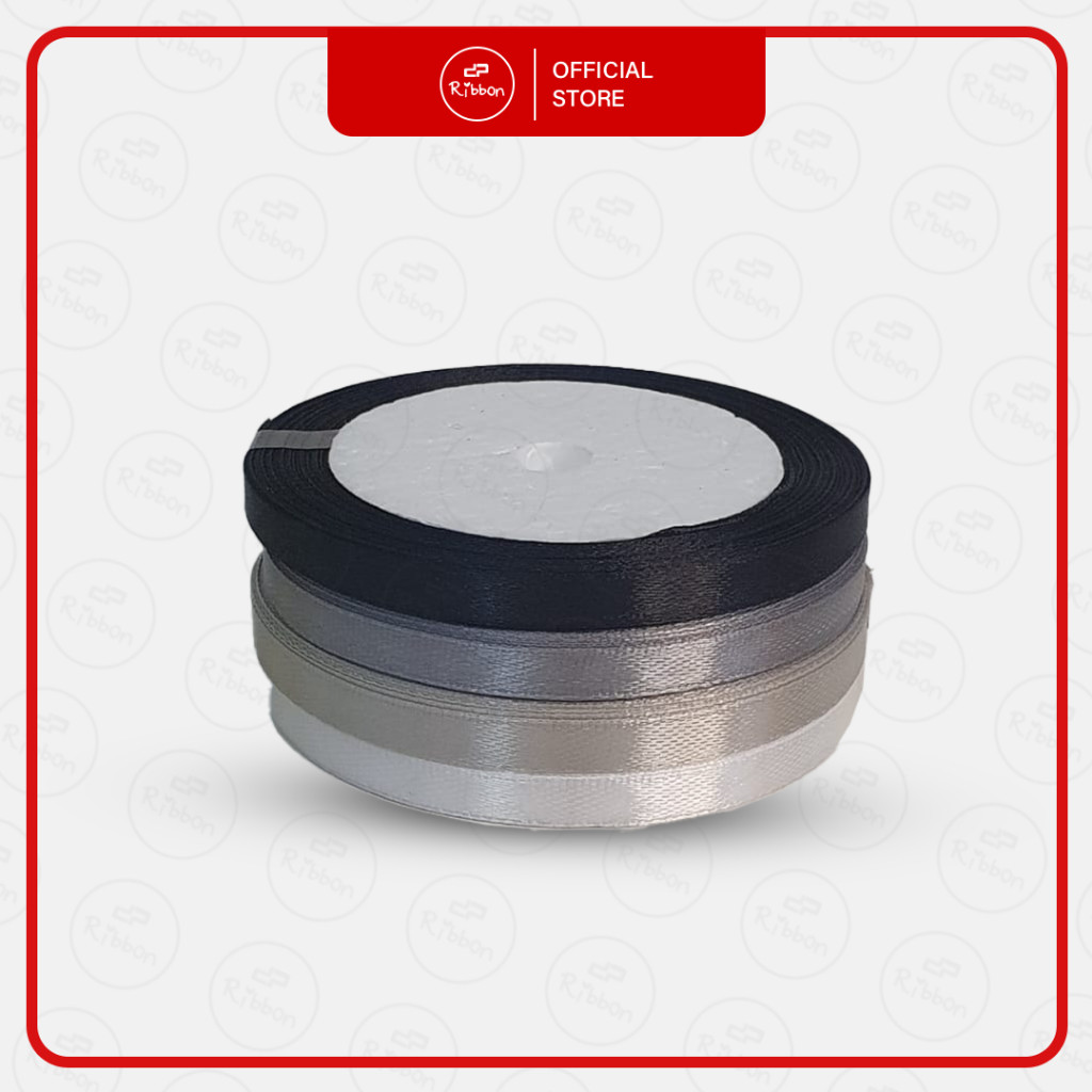 1 Roll Ribbon Pita Satin  0.6 cm 1/4" Pita Saten 1/4 Inch Kain Polos Souvenir Garmen Parcel Hampers - Gambar 3