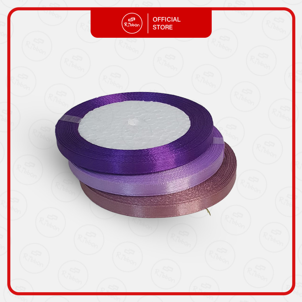 1 Roll Ribbon Pita Satin  0.6 cm 1/4" Pita Saten 1/4 Inch Kain Polos Souvenir Garmen Parcel Hampers - Gambar 4