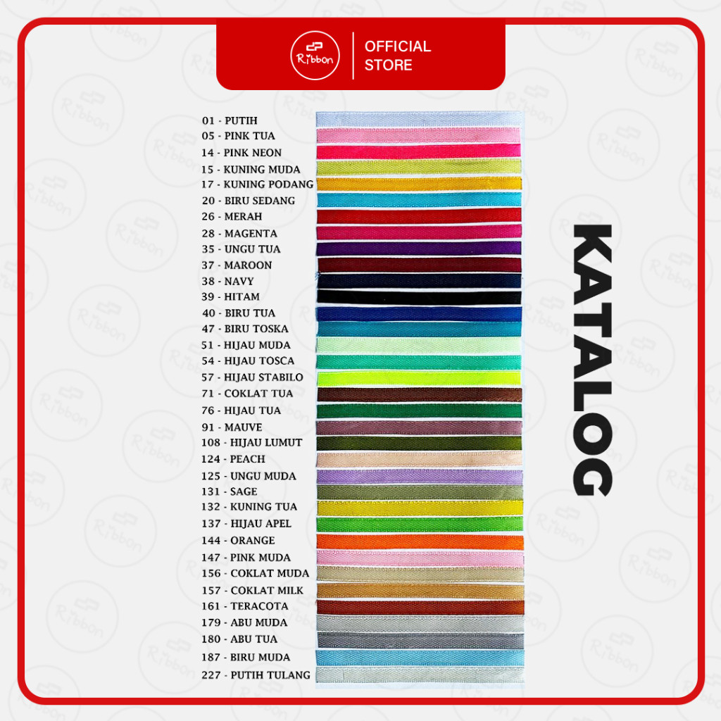 1 Roll Ribbon Pita Satin  0.6 cm 1/4" Pita Saten 1/4 Inch Kain Polos Souvenir Garmen Parcel Hampers - Gambar 5