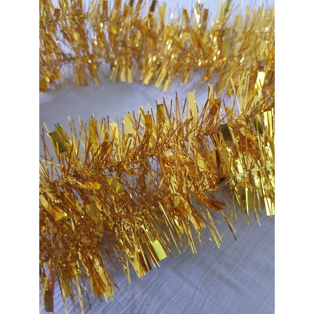 Hiasan Slinger Tebal Kembang  Diameter 5cm Dekorasi Tinsel Pesta Hantaran Parcel Ulang Tahun Natal