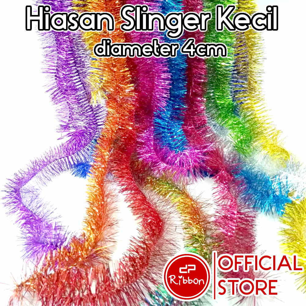 1 Lusin Slinger Kecil 4 cm Tinsel Hantaran Dekorasi Pesta Natal 1 Lusin 12 Pcs