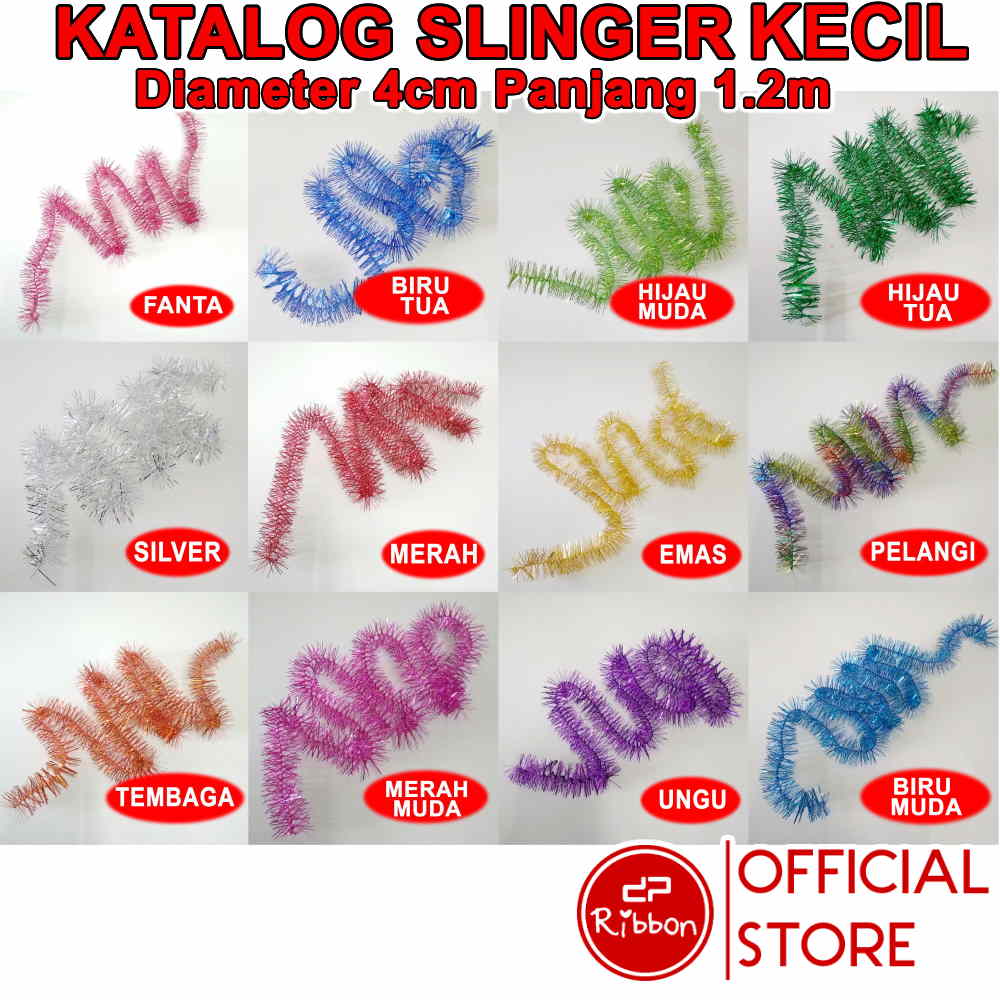 1 Lusin Slinger Kecil 4 cm Tinsel Hantaran Dekorasi Pesta Natal 1 Lusin 12 Pcs - Gambar 2