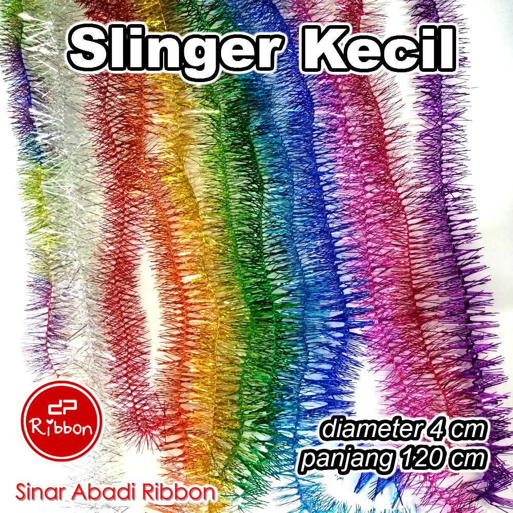 1 Lusin Slinger Kecil 4 cm Tinsel Hantaran Dekorasi Pesta Natal 1 Lusin 12 Pcs - Gambar 3