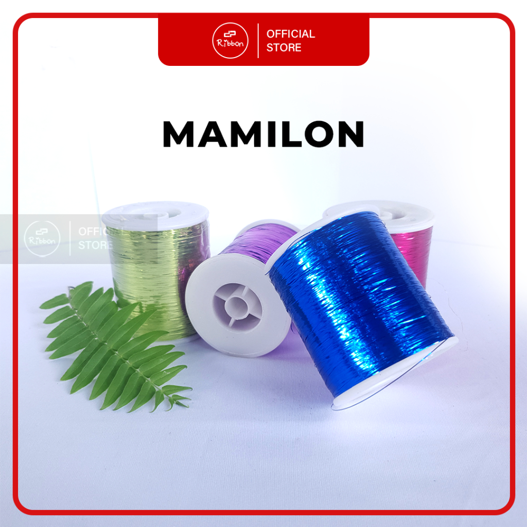 Benang Mamilon Metalic Gepeng Jahit Bordir Milon 100gr