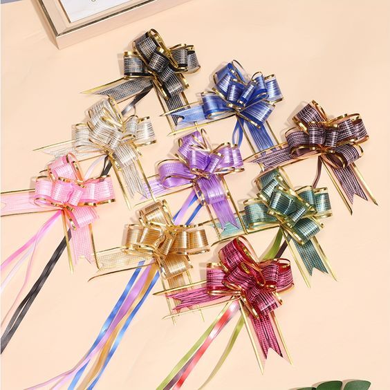 Pita Tarik 32 mm Kombinasi Serat RMB Pita serut Hiasan Parcel Kado Souvenir