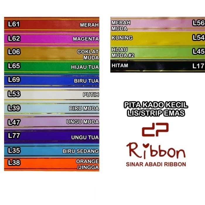 1 Bks Pita Serut 30 32mm Lis Emas Tarik Garis Pull Flower Ribbon Bow Gold Stripe Kado Souvenir PTA-32-LE - Gambar 3