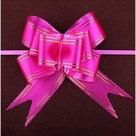 1 Bks Pita Serut 30 32mm Lis Emas Tarik Garis Pull Flower Ribbon Bow Gold Stripe Kado Souvenir PTA-32-LE - Gambar 4
