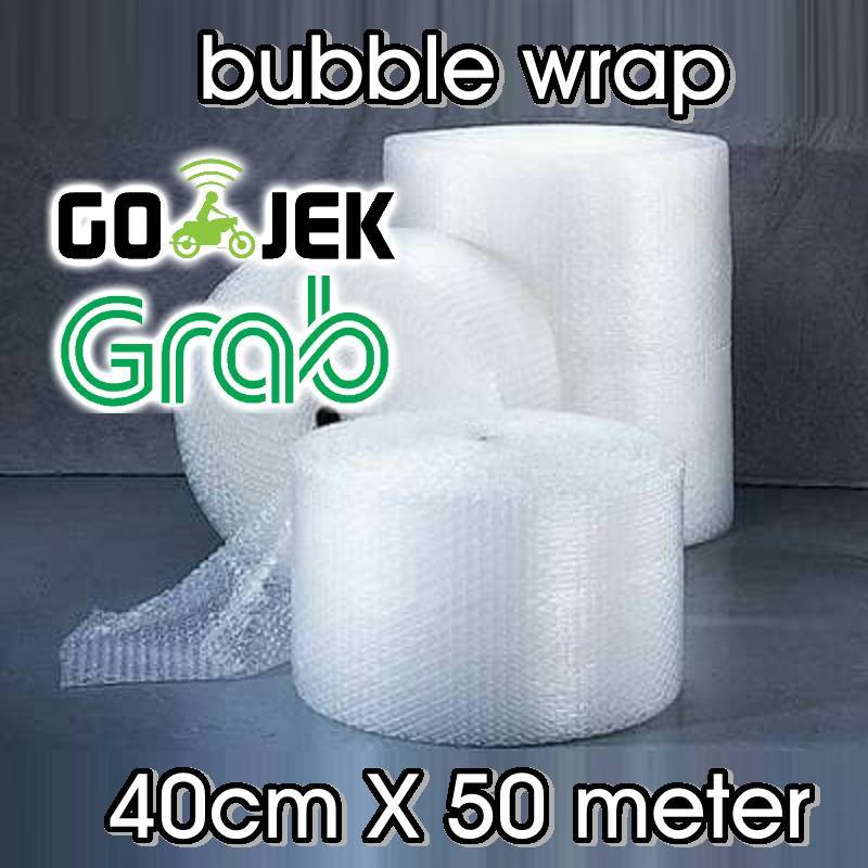 BUBBLE WRAPPING ECO 40cm 50m Buble Wrapping Tipis Pack Eceran Murah Bening
